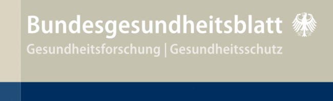 Ausschnitt Cover Journal (Quelle: Bundesgesundheitsblatt - Gesundheitsforschung - Gesundheitsschutz) Ausschnitt Cover Journal (Quelle: Bundesgesundheitsblatt - Gesundheitsforschung - Gesundheitsschutz)