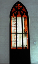 Biologiefenster von Johannes Schreiter im Foyer des Paul-Ehrlich-Instituts