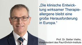 Zitat Prof. Dr. Stefan Vieths (Quelle: T. Jansen /  PEI) Zitat Prof. Dr. Stefan Vieths (Quelle: T. Jansen /  PEI)
