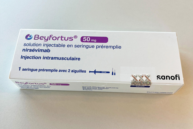 French-labelled product Beyfortus 50 mg. French-labelled product Beyfortus 50 mg.