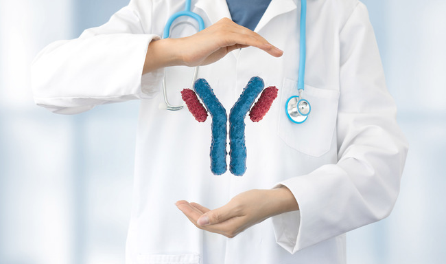 Medical Doctor with Model Monoclonal Antibodies (Source: Paulita/Shutterstock.com) Medical Doctor with Model Monoclonal Antibodies (Source: Paulita/Shutterstock.com)