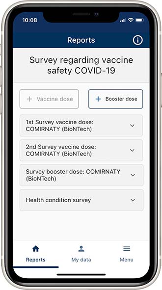 SafeVac App on Smartphone SafeVac App on Smartphone