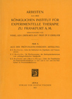 Cover Arbeiten aus dem Königlichen Institut für experimentelle Therapie (Source: PEI)