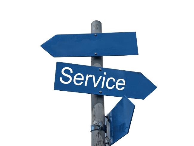 Signpost with text "service" (Source: Pixabay) 
